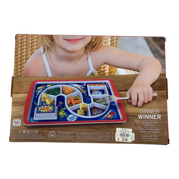 Fred & Friends DINNER WINNER Kids Superhero Fun Dinner Game 9 Compartments NEW - Picture 4 of 6